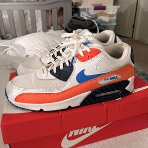Nike Air Max 90 Orange Blue. Size 12
